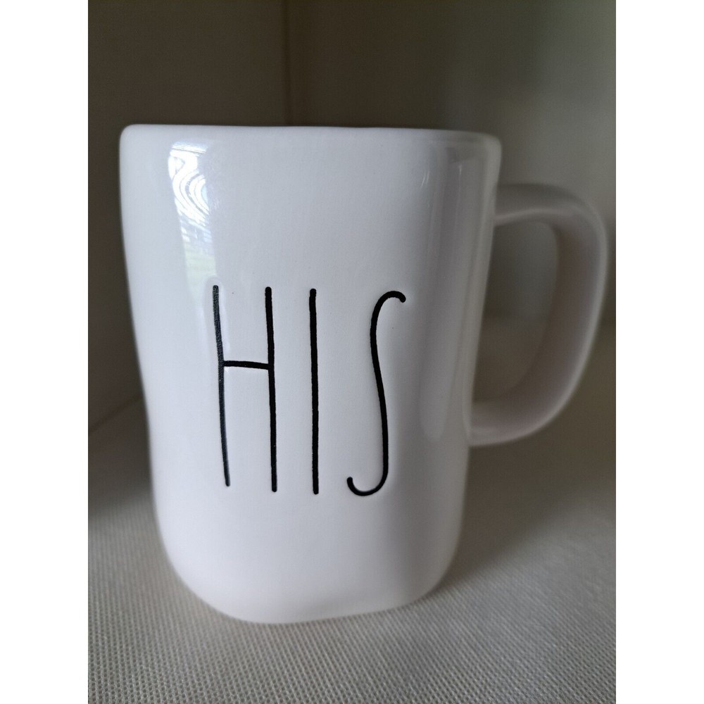 Rae Dunn Artisan Collection His & Hers Set Of 2 Coffee Mugs Cups Farmhouse Style - Picture 5 of 6